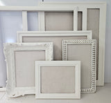 Vintage Ornate Cream Distressed Linen Memo Board with Timeless Elegance for any Room of Your Home