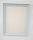 Coastal Retreat: Celadon or Light Teal Linen Memo Board with your choice of Beaded, Ornate, Simple, Traditional, Hexagon, or Circle Frame in Various Sizes