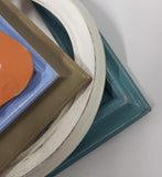 Artful display of mixed picture frames in a modern, rustic color palette, Hanging or Easel photo frames in sets of 5, 7, 10, 15 for a eclectic gallery wall