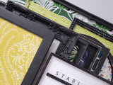 Unique Artful Botanical Black Framed Pinboard to Elevate Your Space for notes, messages, and ideas, Nature Inspired Fabric Board in Various Styles