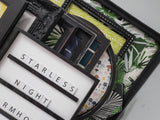 Unique Artful Botanical Black Framed Pinboard to Elevate Your Space for notes, messages, and ideas, Nature Inspired Fabric Board in Various Styles