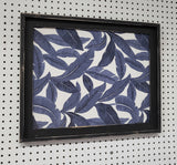 Unique Artful Botanical Black Framed Pinboard to Elevate Your Space for notes, messages, and ideas, Nature Inspired Fabric Board in Various Styles