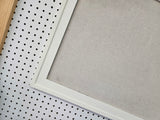 Vintage Ornate Cream Distressed Linen Memo Board with Timeless Elegance for any Room of Your Home