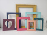 Vibrant Boho Style Picture Frames for your Gallery Wall, An Eclectic Colorful, Bohemian set of photo Frames for a Wall Collage