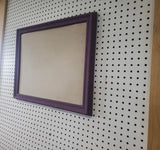 Radiant amethyst purple framed fabric bulletin board for wall hanging, Available in Modern, Traditional, or Ornate Frame Style in small to large sizes.