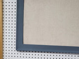 Calming slate blue large pin board for home or office, relaxed bluish gray fabric magnetic board for coastal mudroom, Available in Modern, Traditional, or Ornate Frame Style in small to large sizes.