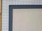 Calming slate blue large pin board for home or office, relaxed bluish gray fabric magnetic board for coastal mudroom, Available in Modern, Traditional, or Ornate Frame Style in small to large sizes.