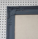 Calming slate blue large pin board for home or office, relaxed bluish gray fabric magnetic board for coastal mudroom, Available in Modern, Traditional, or Ornate Frame Style in small to large sizes.
