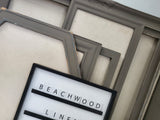 Modern farmhouse neutral greige large pinboard for home, office, or mudroom, Available in Modern, Traditional, or Ornate Frame Style in small to large sizes.