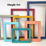 Vibrant Boho Style Picture Frames for your Gallery Wall, An Eclectic Colorful, Bohemian set of photo Frames for a Wall Collage