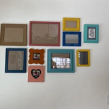 Assorted stylish earthy, desert inspired fun frames for picture montage, Cool eclectic grouping of standard size photo frame, Salvador