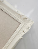 Vintage Ornate Cream Distressed Linen Memo Board with Timeless Elegance for any Room of Your Home