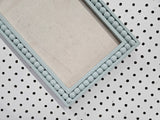 Coastal Retreat: Celadon or Light Teal Linen Memo Board with your choice of Beaded, Ornate, Simple, Traditional, Hexagon, or Circle Frame in Various Sizes