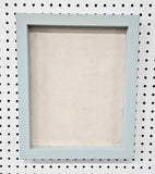 Coastal Retreat: Celadon or Light Teal Linen Memo Board with your choice of Beaded, Ornate, Simple, Traditional, Hexagon, or Circle Frame in Various Sizes