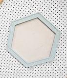 Coastal Retreat: Celadon or Light Teal Linen Memo Board with your choice of Beaded, Ornate, Simple, Traditional, Hexagon, or Circle Frame in Various Sizes