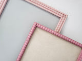 Cute Light Pink Linen PInboard for Wall in Various Sizes and Frame Styles including Ornate, Simple, Traditional, Wood Beaded, Hexagon or Circle Shaped