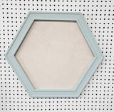 Coastal Retreat: Celadon or Light Teal Linen Memo Board with your choice of Beaded, Ornate, Simple, Traditional, Hexagon, or Circle Frame in Various Sizes