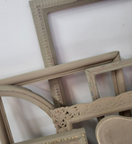 Natural Beige Vintage Picture Frames for a Gallery Wall Collage, Modern Light Brown Photo Frames for Wall Art with glass and backing or open