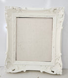 Vintage Ornate Cream Distressed Linen Memo Board with Timeless Elegance for any Room of Your Home