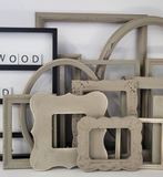 Natural Beige Vintage Picture Frames for a Gallery Wall Collage, Modern Light Brown Photo Frames for Wall Art with glass and backing or open