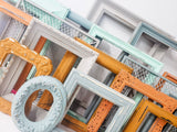 Eclectic coastal beach picture frame set for cherished photos and artwork giving that beachy feel, in many sizes and styles.  Sets of 5, 7, 10, and 15 available