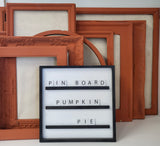 Rich and Inviting Pumkin Orange Framed Bulletin Board Collection, Earthy Farmhouse Charm in Your Choice of Style and Size