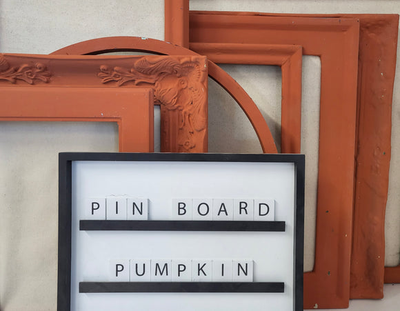 Rich and Inviting Pumkin Orange Framed Bulletin Board Collection, Earthy Farmhouse Charm in Your Choice of Style and Size