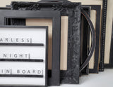 Tailored to Your Style: Black Linen Pin Board with Distressed Finish with Sizes to Suit Every Space, Chic Black Distressed Magnetic Board - Circle, Hexagon, or Beaded Frame Style