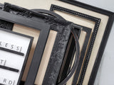 Tailored to Your Style: Black Linen Pin Board with Distressed Finish with Sizes to Suit Every Space, Chic Black Distressed Magnetic Board - Circle, Hexagon, or Beaded Frame Style