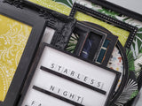 Unique Artful Botanical Black Framed Pinboard to Elevate Your Space for notes, messages, and ideas, Nature Inspired Fabric Board in Various Styles