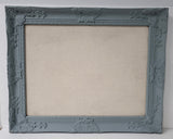 Serene light blue nature inspired memo board or magnetic board with your choice of frame style and botanical fabric, Many sizes available for your study, office, mudroom, or workspace