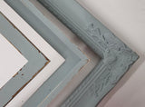 Serene light blue nature inspired memo board or magnetic board with your choice of frame style and botanical fabric, Many sizes available for your study, office, mudroom, or workspace