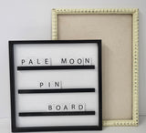 Sunny Pale Yellow Framed Linen Pinboard with Custom Frame Options and Sizes