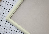 Sunny Pale Yellow Framed Linen Pinboard with Custom Frame Options and Sizes