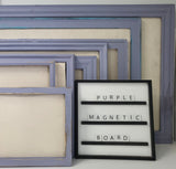 Ethereal Elegance Violet Purple Linen Bulletin Board with Various Frame Options and Sizes for Any Space