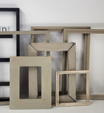 Natural Beige Vintage Picture Frames for a Gallery Wall Collage, Modern Light Brown Photo Frames for Wall Art with glass and backing or open