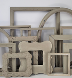 Natural Beige Vintage Picture Frames for a Gallery Wall Collage, Modern Light Brown Photo Frames for Wall Art with glass and backing or open