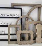 Natural Beige Vintage Picture Frames for a Gallery Wall Collage, Modern Light Brown Photo Frames for Wall Art with glass and backing or open