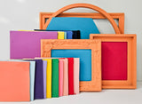 Bright and Playful Orange Framed Bulletin Board - Customizable Fabrics, Frames, and Sizes for Your Unique Style