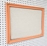 Bright and Playful Orange Framed Bulletin Board - Customizable Fabrics, Frames, and Sizes for Your Unique Style