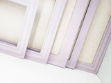 Customizable Light Purple Framed Bulletin Board in Various Sizes and Frame Style for Wall Hanging