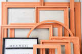 Bright and Playful Orange Framed Bulletin Board - Customizable Fabrics, Frames, and Sizes for Your Unique Style
