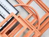 Bright and Playful Orange Framed Bulletin Board - Customizable Fabrics, Frames, and Sizes for Your Unique Style