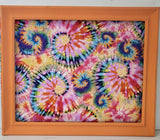 Bright and Playful Orange Framed Bulletin Board - Customizable Fabrics, Frames, and Sizes for Your Unique Style