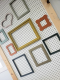 Warm and casual collage picture frames for family photos with mixed sizes for a gallery wall of desert inspired tones, Santa Fe