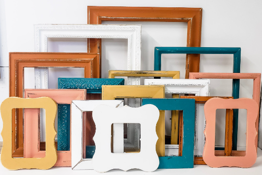 Captivating collection of mixed picture frames to curate a modern lake ...