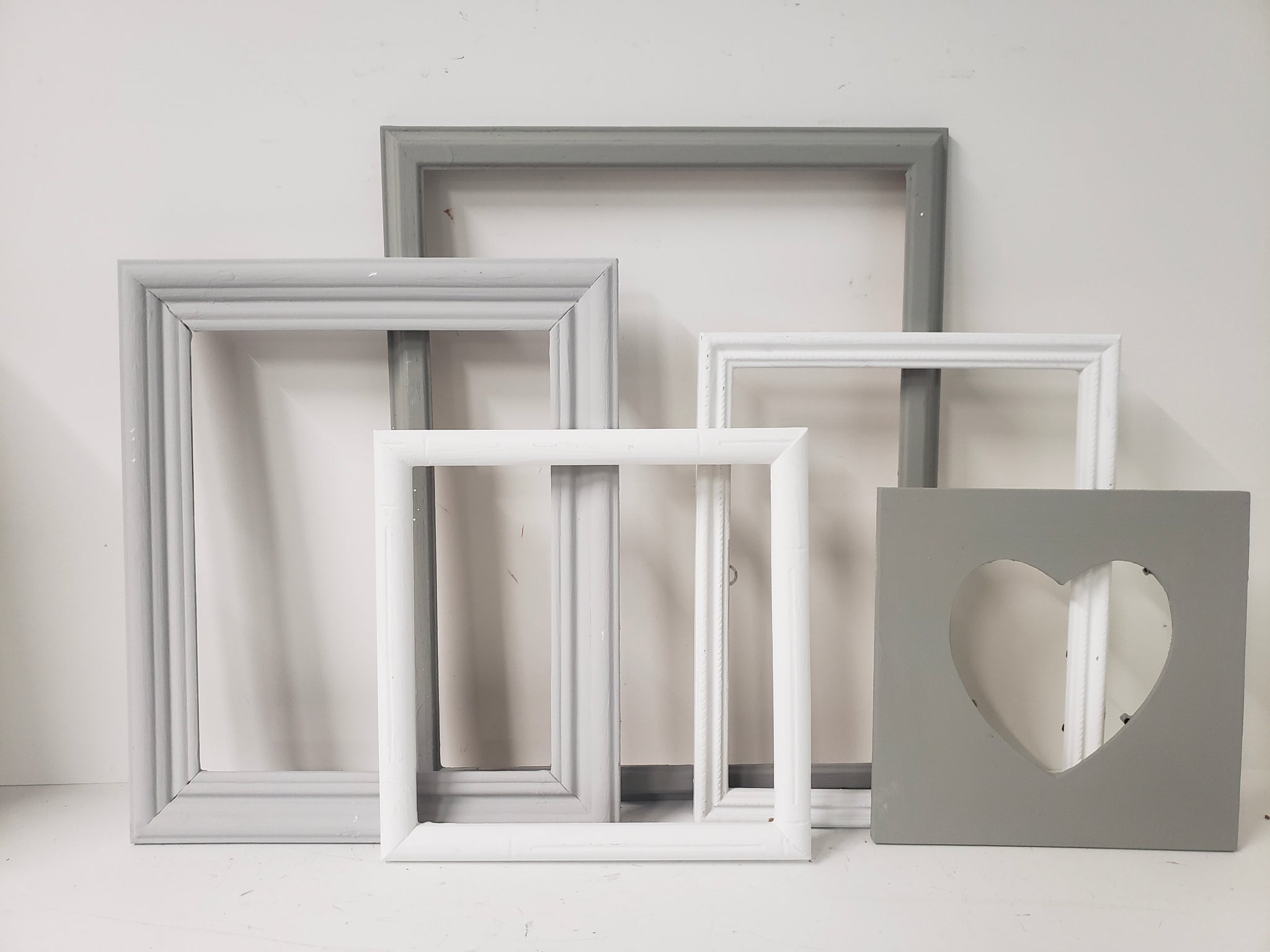 Frame Set Gray Serene Shades of Light Gray and White Picture Frames for a Neutral, Co ...