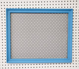 Fun and Vibrant bright blue framed fabric memo board for kids' artwork, Available in Modern, Traditional, or Ornate Frame Style in small to large sizes.