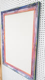 Magical rainbow ombre linen bulletin board, Large fun and colorful ornate framed magnetic board, Many Sizes Available