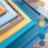 Coordinating Vibrant Easy Change Artwork Picture Frames for Wall Decor, Mix and Match Colorful, Cheery Gallery Wall Picture Frames with a Coastal Feel